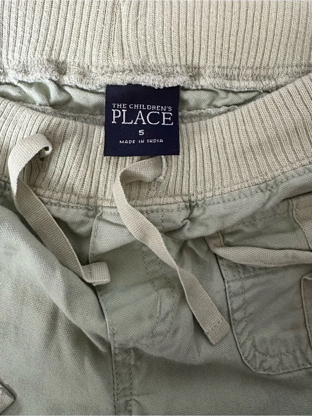 Sage green Vintage Kids Cargo Pants, Convertible to Capris